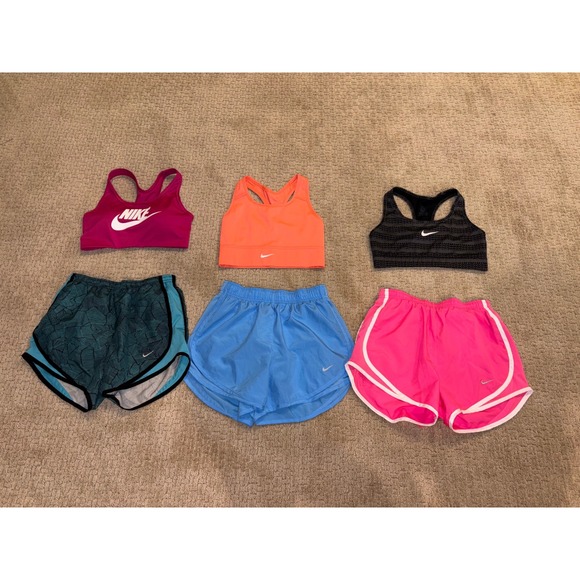 Nike Pants - Nike Womens Dri-FIT 6 Piece Activewear Bundle Sports Bras XS Running Shorts S